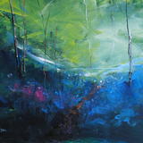 Morning Sun, Bluebells  Path