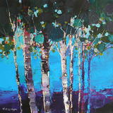 Blue Wood Birches