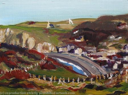 Etretat Village in Winter