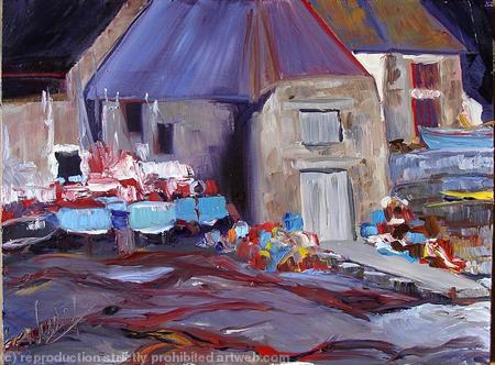 Cdgwith Fishing Boats, Up for the Night