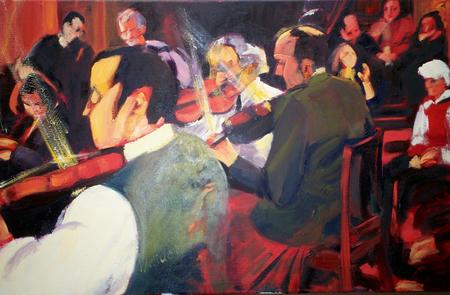 Septugenarian\'s Birthday Ceilidh #1,  28 x36 approx  SOLD