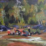 Laundry Day at the Oasis, Morocco