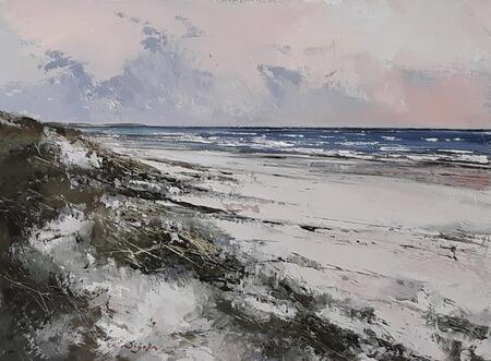 1895 Windy day at Blakeney Point