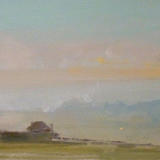 1067 Last light over Winchelsea 6x8