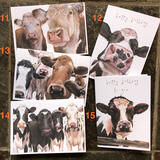Five Cards featuring Cows