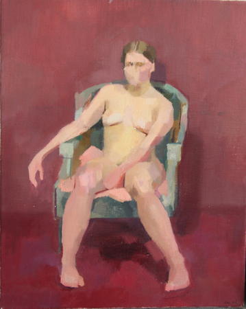 Nude on a Green Chair