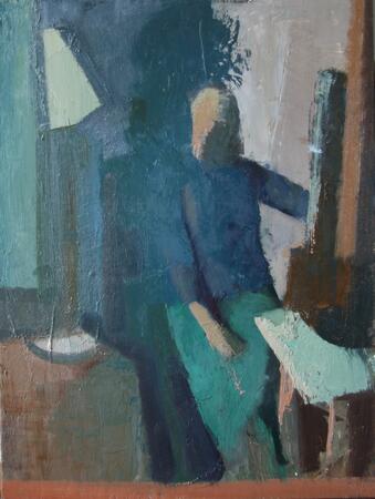 Self Portrait in Green Trousers