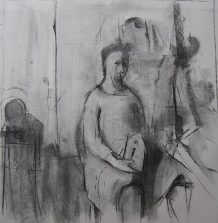 Self Portrait in Studio