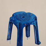 Blue Plastic Stool