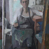 Artist in Her Studio