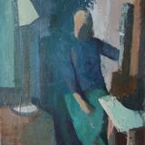 Self Portrait in Green Trousers