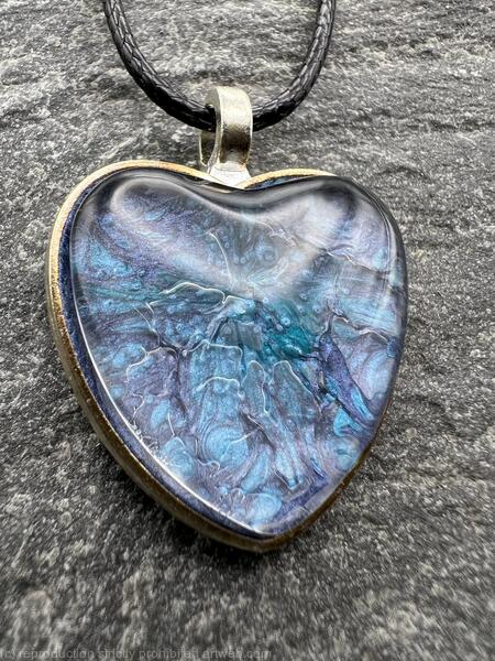 Deep Ocean Heart Pendant 