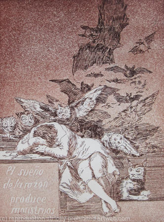 El sueno da la razon produce monstruos (after Goya)