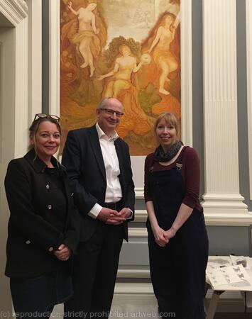 Sir John Leighton (Director General of the National Galleries of Scotland and Sam Lagneau (Head of Development NGS) - Autumn panel in progress