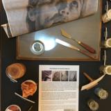Scottish National Gallery - Artists At Work - Collective Exhibition 2018 - Julia Alexandra Mee - Selection of Fresco Pigments and Materials 