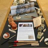 Display of fresco materials at the Scottish National Gallery, 'Artists at Work' Collective Exhibition (2018)