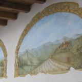 Paradiso in Toscana, buon fresco, 2010, 80 x 400 cm, private villa near Florence, Tuscany, Italy