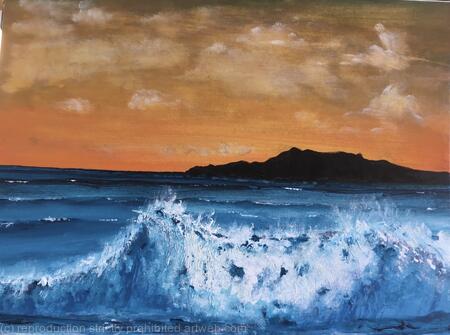 The headland at sunset from Co  Donegal 