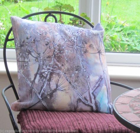 Large throw pillow Umbels I