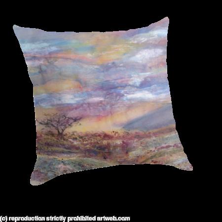 Large throw pillow Dartmoor Sunset