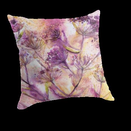 Large throw pillow Umbels II