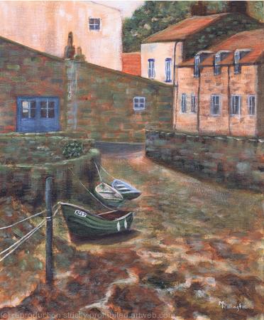 Boats in the Beck, Low Tide, Staithes