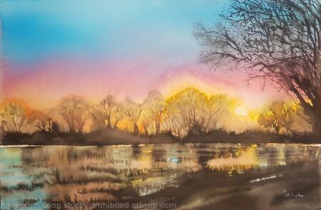 Flooded Field, nr Clanfield