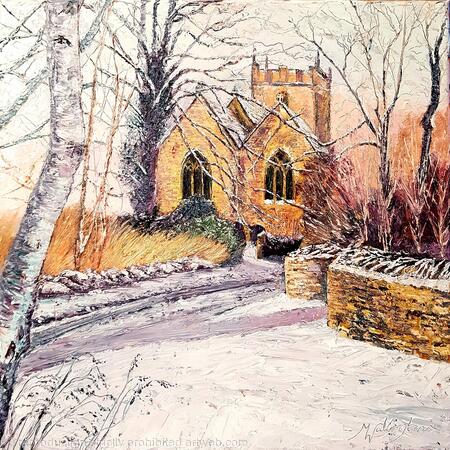Clanfield Church in Snow