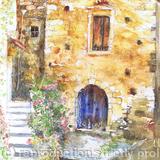 Old Building with Blue Door, Crete