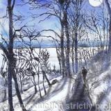 Moonlit Walk to the Sea