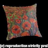   Large throw pillow Field of Poppies