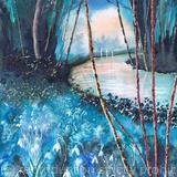 Snowdrops by the Stream