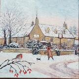 Clanfield Tavern in Snow