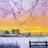 Winter Sunrise over the Church Field, Clanfield 