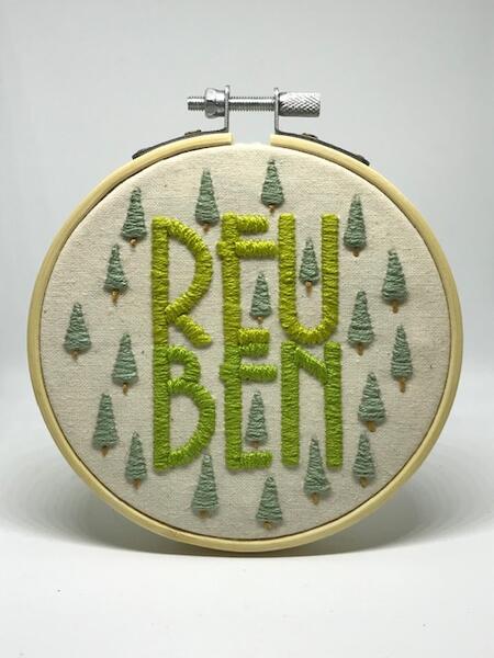 REUBEN FOREST (Bespoke Child Name Mini Hoop)