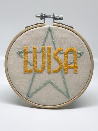 LUISA (Bespoke Child Name Mini Hoop)