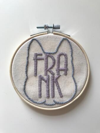 FRANK (Bespoke Pet Name Mini Hoop)