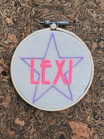 LEXI (Bespoke Name Mini Hoop)