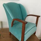 ART DECO VELVET CHAIR