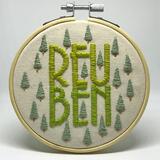 REUBEN FOREST (Bespoke Child Name Mini Hoop)