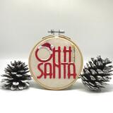 OH HI SANTA (mini hoop)