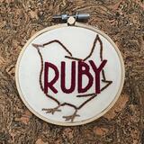RUBY WREN (Bespoke Name Mini Hoop)