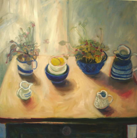 Blue bowls, cyclamen 1