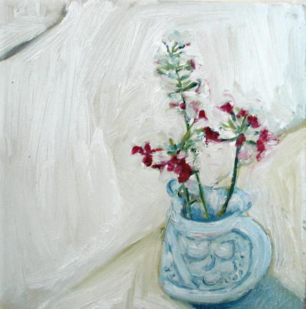 white,jug  flowers