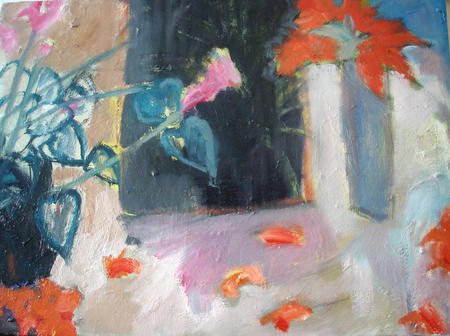 pink,orange nasturtiums