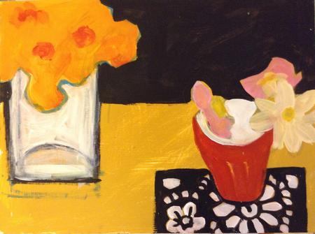 Nasturtium, orange, black