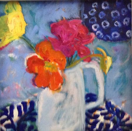 Geranium, nasturtium, poppy