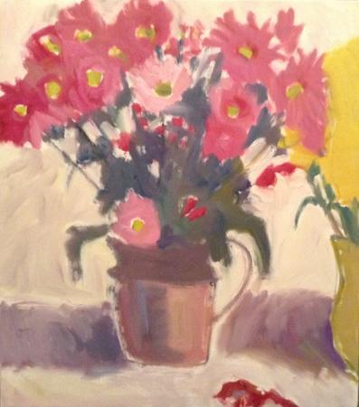 Pink flowers, doubleton jug