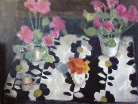 Geraniums, Inas Table