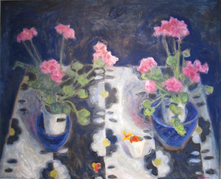 Geraniums, Ina's Table
